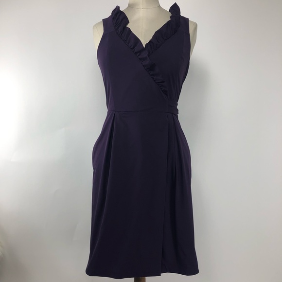 Diane Von Furstenberg Dresses & Skirts - DVF purple wrap ruffle Hampton dress. Size 0